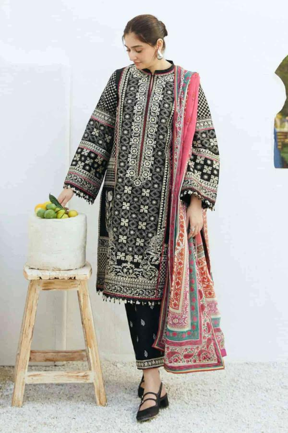 Zara ShahJahan Linen 3PC Embroidered AZ - 0109