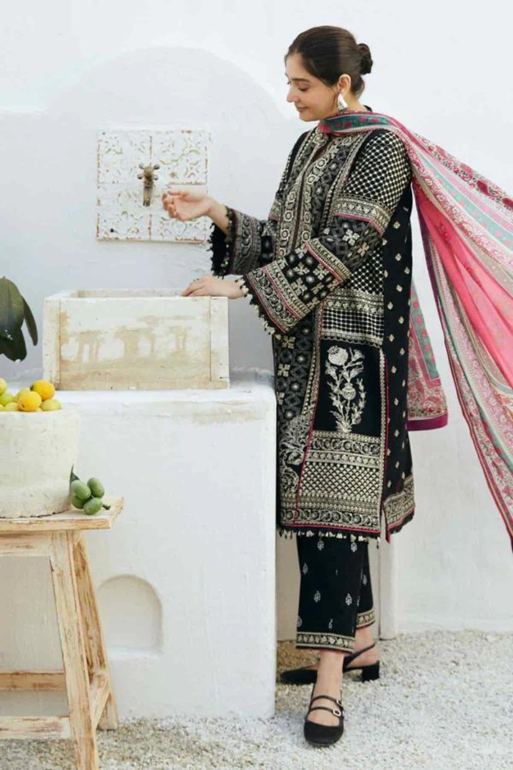 Zara ShahJahan Linen 3PC Embroidered AZ - 0109