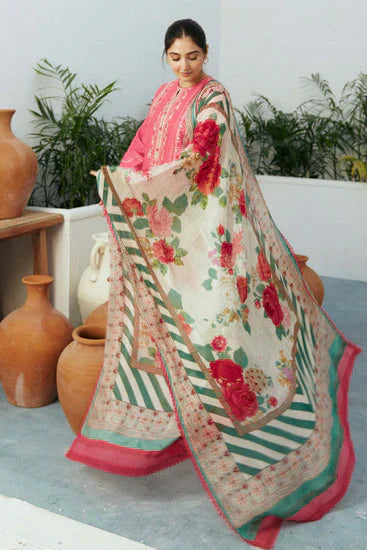 Zara ShahJahan Linen 3PC Embroidered AZ - 0105