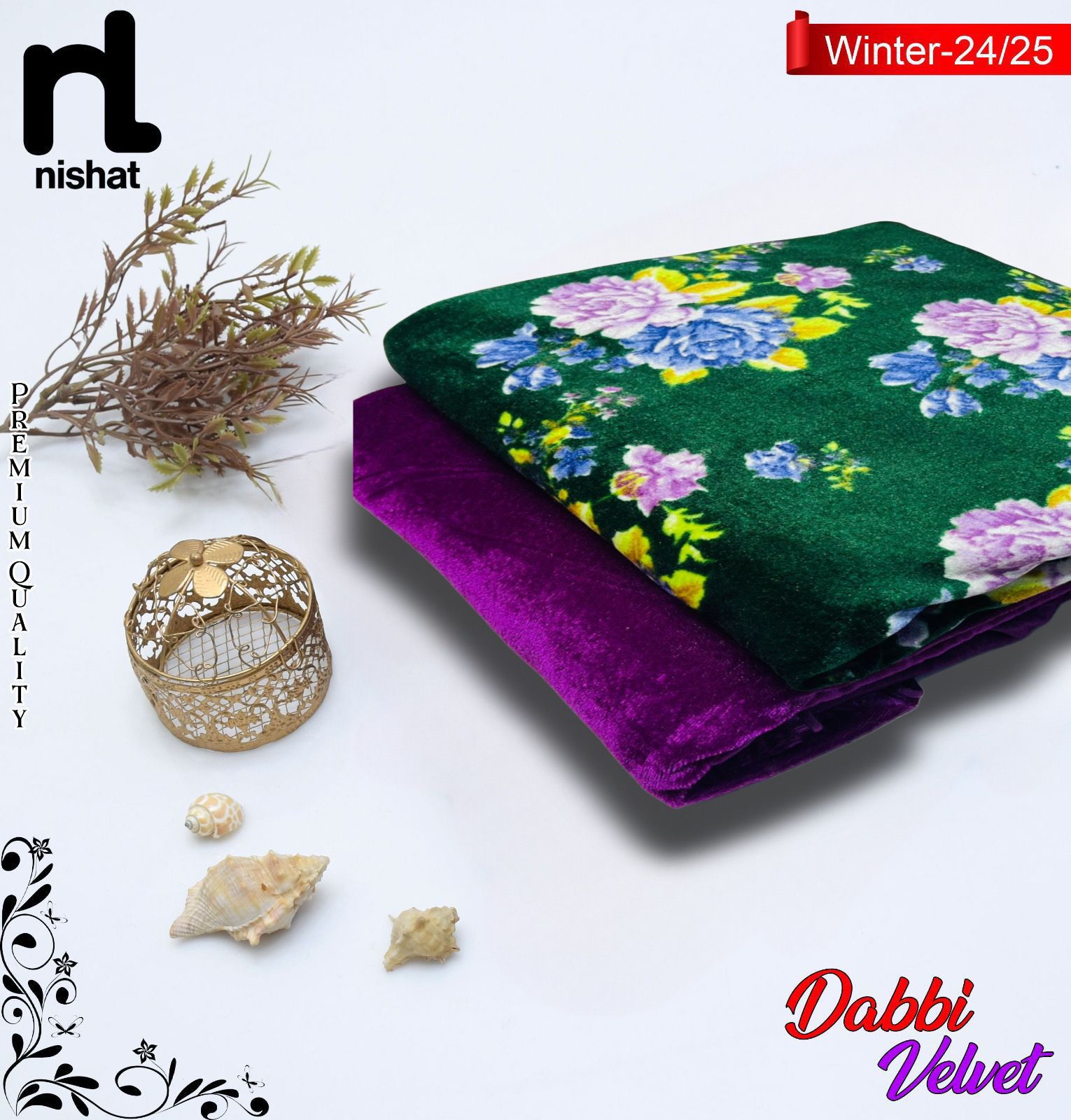 Alhumdulillah Winter VELVET PLUCHI Collection 2024-25