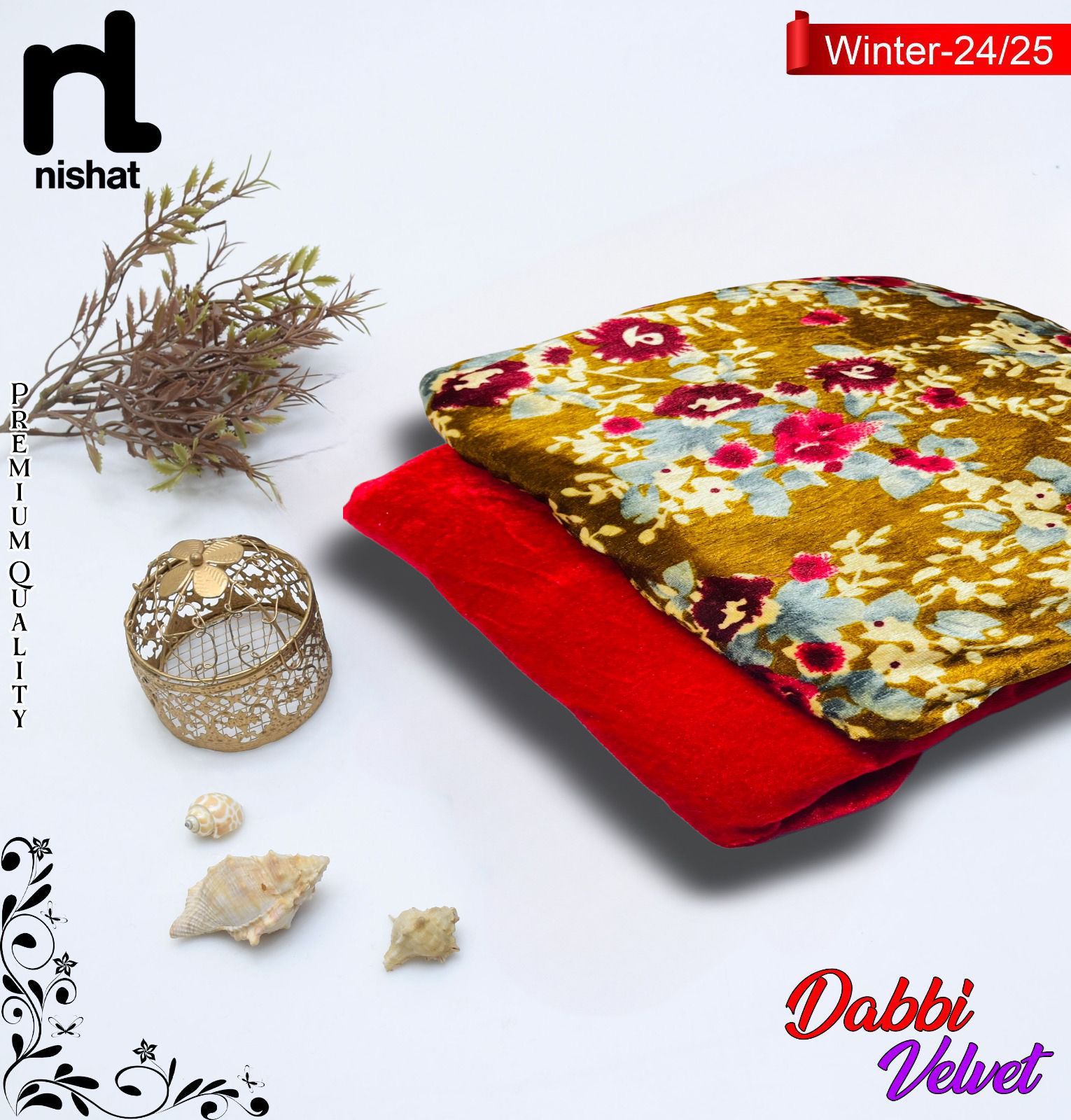 Alhumdulillah Winter VELVET PLUCHI Collection 2024-25