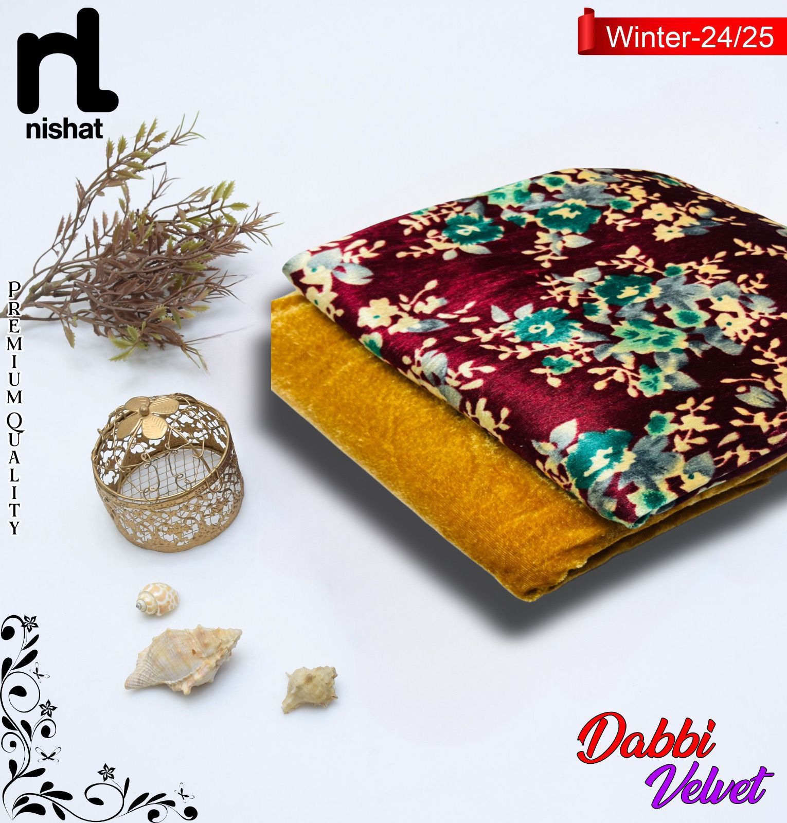 Alhumdulillah Winter VELVET PLUCHI Collection 2024-25